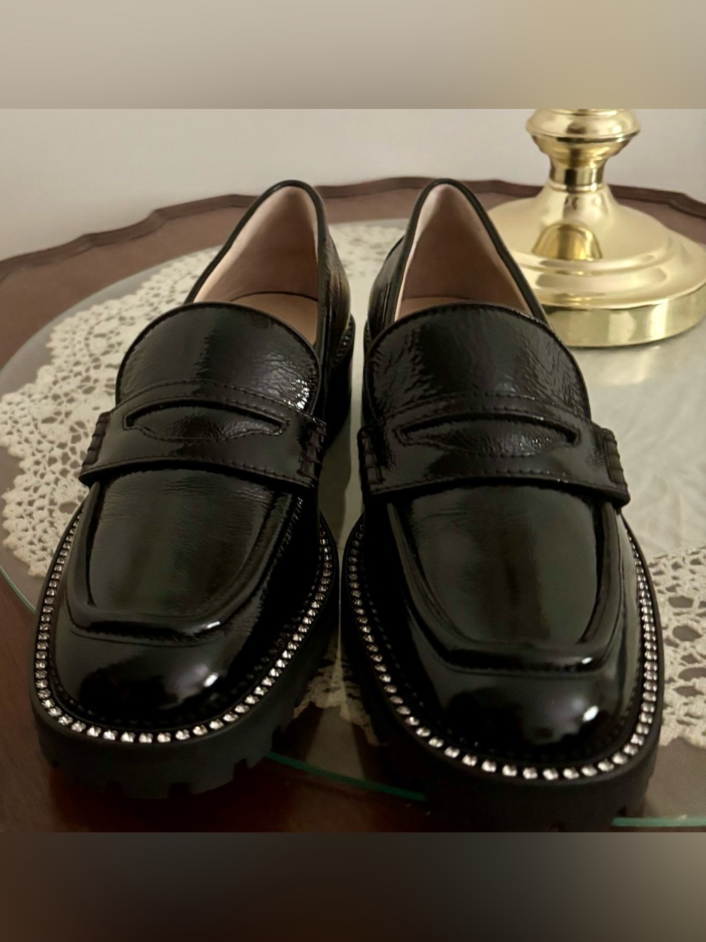 Jimmy Choo, Deanna Loafers Black, size IT 39/ US 9 - Picture 6 of 7